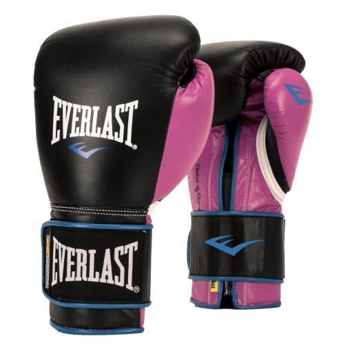 Боксерские перчатки Everlast Powerlock PU - Черный/Розовый
