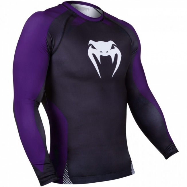 Рашгард Venum No Gi IBJJF Long Sleeves - Black/Purple | Фото 2
