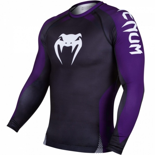 Рашгард Venum No Gi IBJJF Long Sleeves - Black/Purple | Фото 3