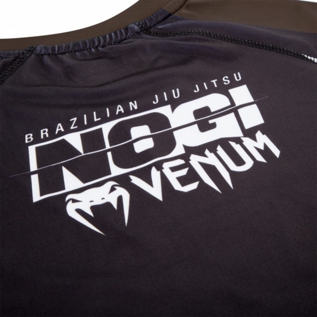 Рашгард Venum No Gi IBJJF Long Sleeves - Black/Brown | Фото 10