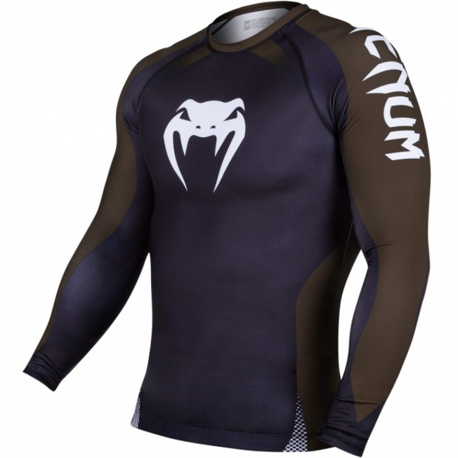 Рашгард Venum No Gi IBJJF Long Sleeves - Black/Brown | Фото 3
