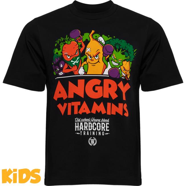 Детская футболка Hardcore Training Angry Vitamins 2.0 - Black
