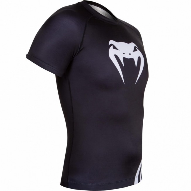 Рашгард Venum Challenger Short Sleeves - Black/White | Фото 3
