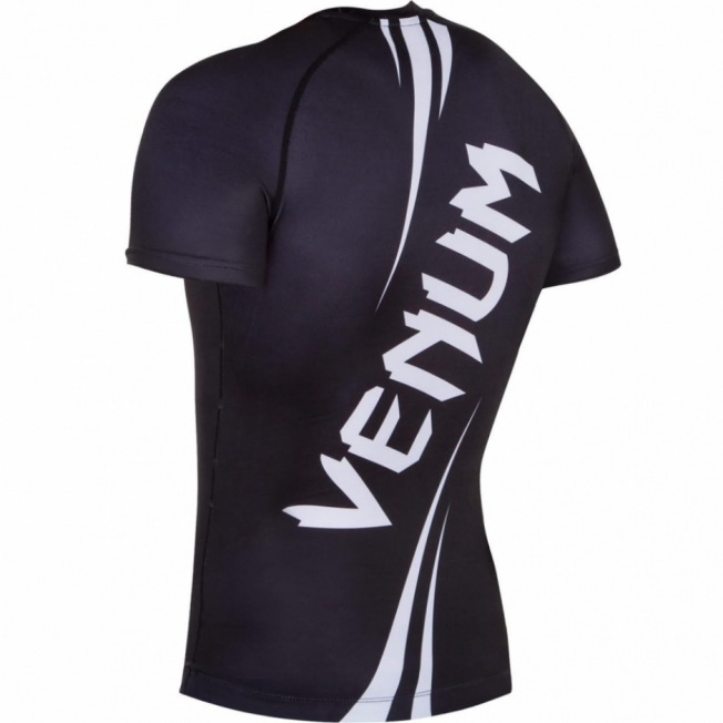Рашгард Venum Challenger Short Sleeves - Black/White | Фото 4