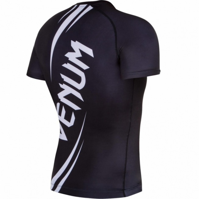 Рашгард Venum Challenger Short Sleeves - Black/White | Фото 5