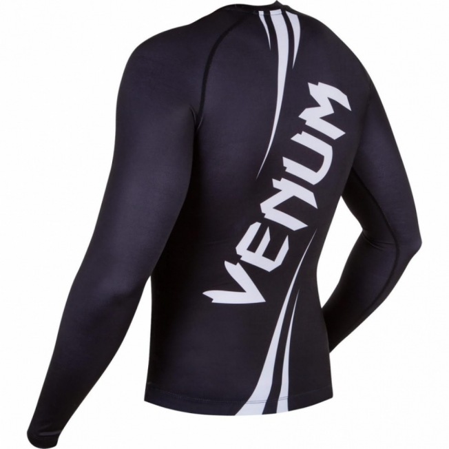 Рашгард Venum Challenger Long Sleeves - Black/White | Фото 4