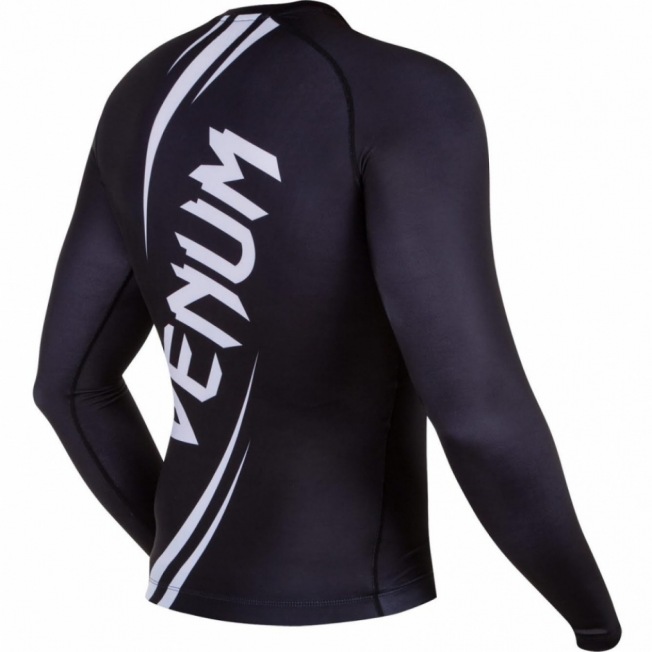 Рашгард Venum Challenger Long Sleeves - Black/White | Фото 5