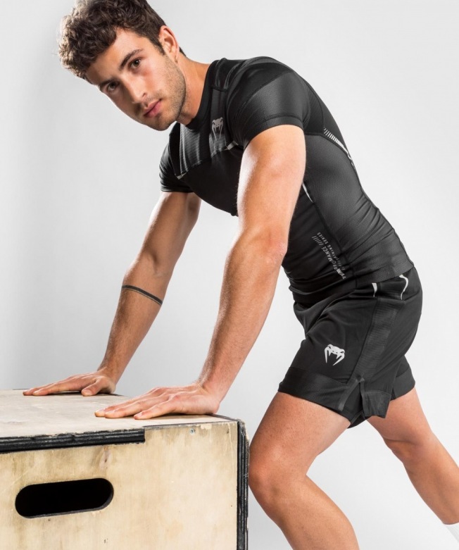 Рашгард Venum Tempest 2.0 SS - Black/Grey | Фото 6