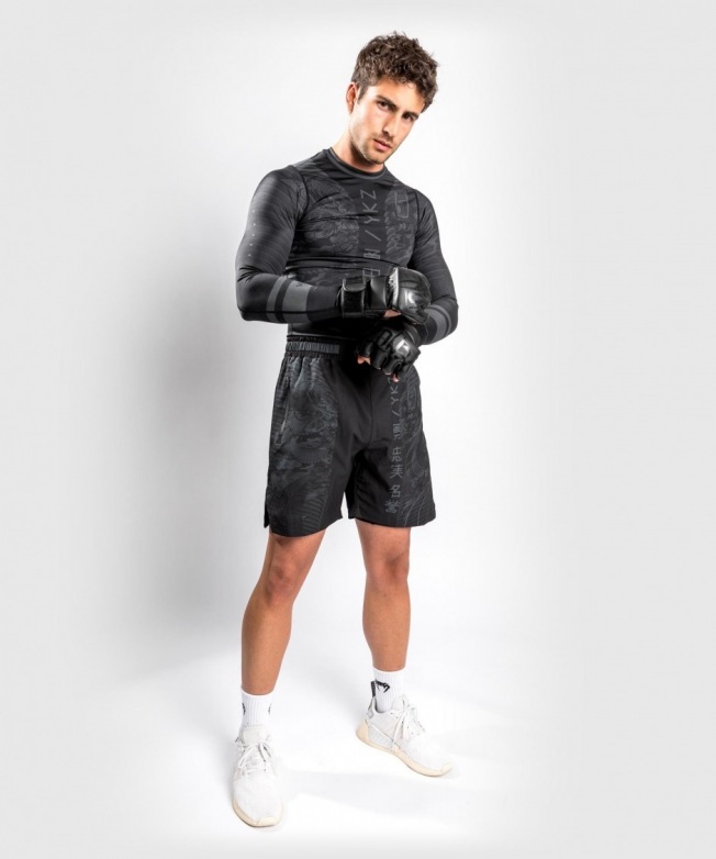 Рашгард Venum YKZ21 LS - Black/Black | Фото 3