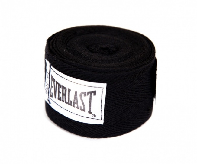 Бинты для бокса Everlast - Черный (2.75m)
