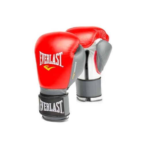 Боксерские перчатки Everlast Powerlock - Красный/Серый