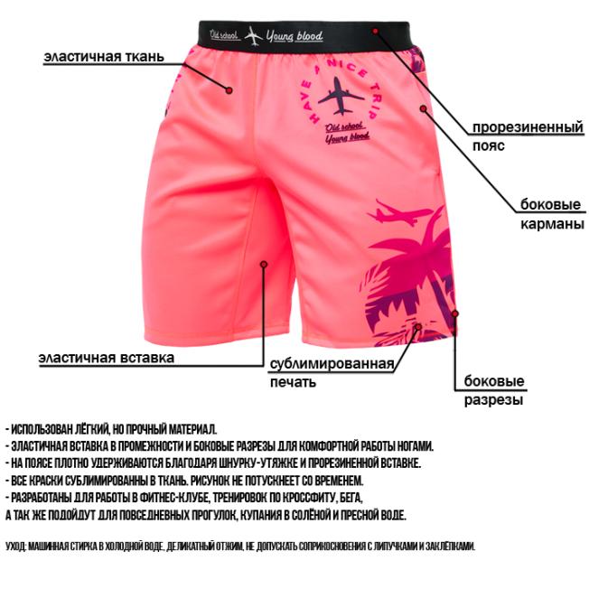 Тренировочные шорты Hardcore Training Voyage - Deep Pink | Фото 7
