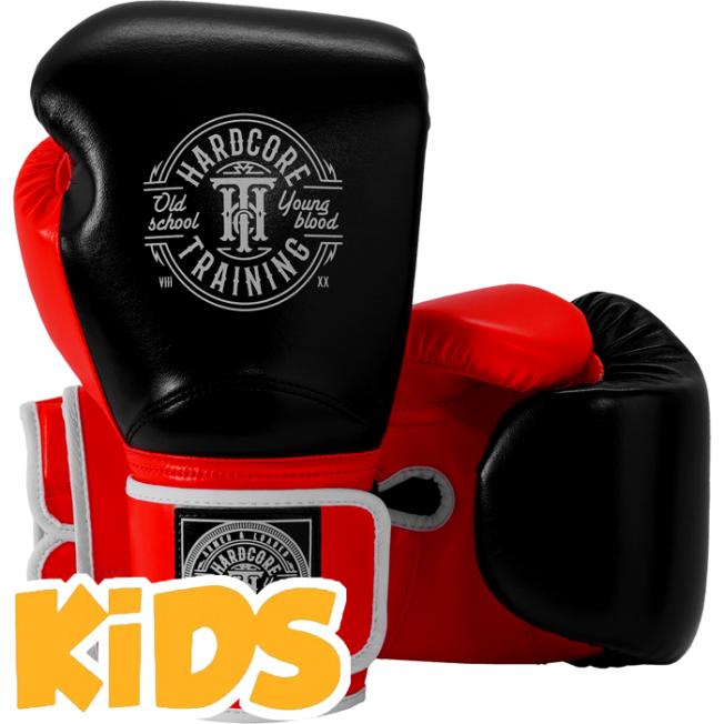 Детские боксерские перчатки Hardcore Training HardLea - Black/Red