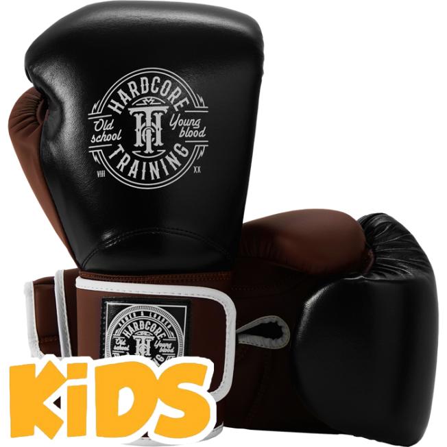 Детские боксерские перчатки Hardcore Training HardLea - Black/Brown