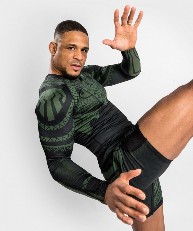 Рашгард Venum Nakahi LS - Black/Khaki | Фото 2