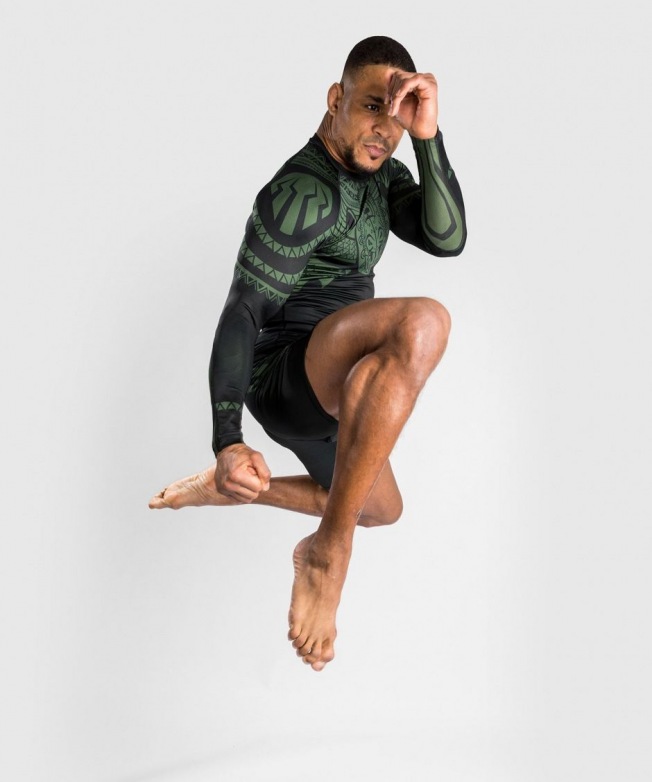 Рашгард Venum Nakahi LS - Black/Khaki | Фото 3