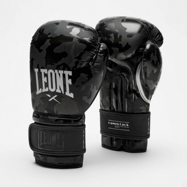 Боксерские перчатки Leone Camo GN327 - Black
