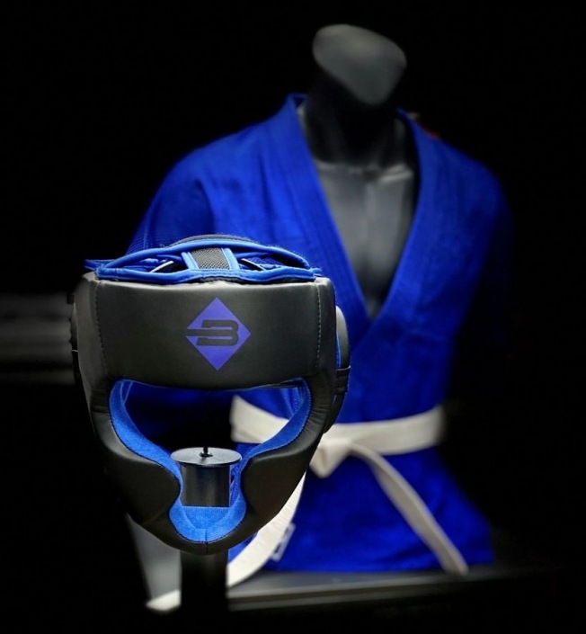 Шлем боксерский BoyBo Атака (BH80) - Черный/Синий | Фото 5