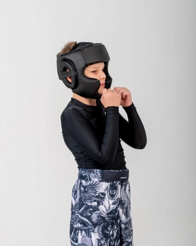 Шлем боксерский BoyBo Атака (BH80) - Черный | Фото 5