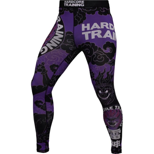 Компрессионные штаны Hardcore Training Raijin - Black/Purple | Фото 1