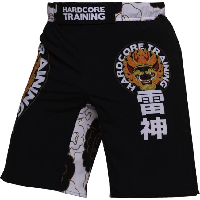 Шорты для единоборств Hardcore Training Raijin - Black/White | Фото 1