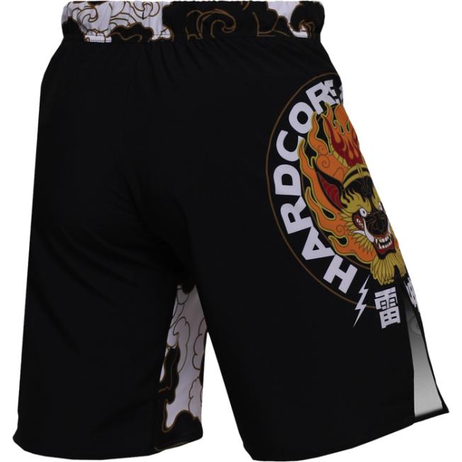 Шорты для единоборств Hardcore Training Raijin - Black/White | Фото 4