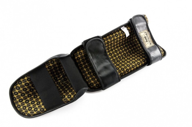 Щитки на ноги, шингарды премиальные на липучке UFC - Black | Фото 4