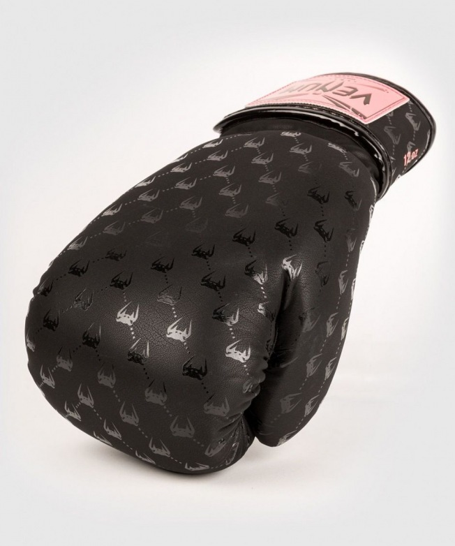 Боксерские перчатки Venum Impact Monogram - Black/Pink Gold | Фото 2