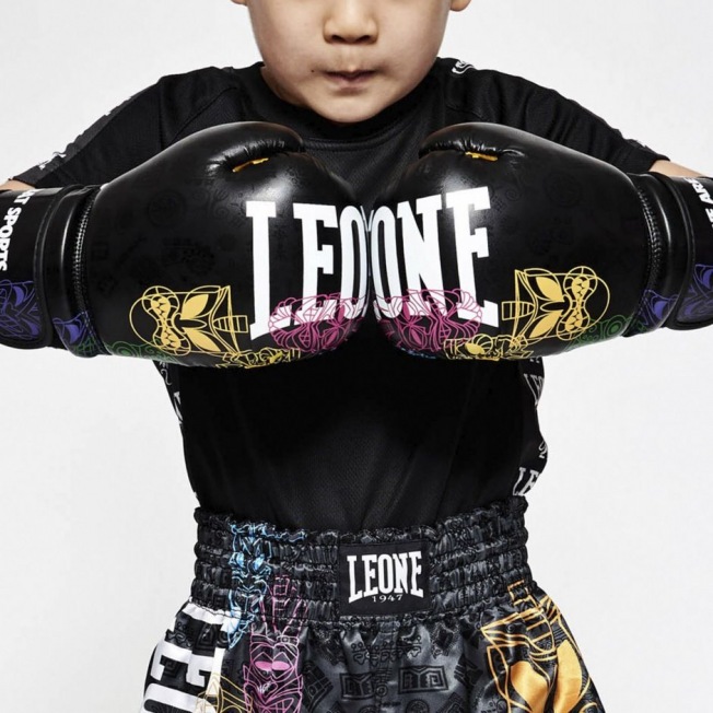 Детские боксерские перчатки Leone Totem GN403J - Black | Фото 9