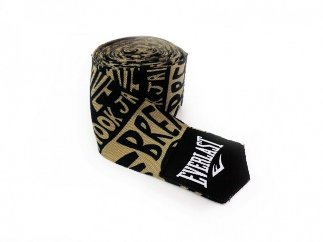 Бинты боксерские Everlast Spark - Черный/Золотой (3m)