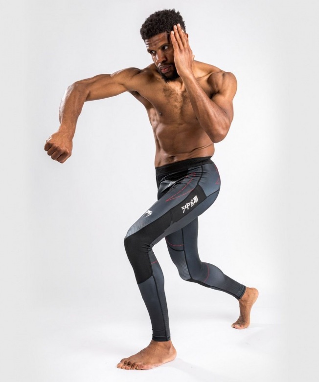 Компрессионные штаны Venum Okinawa 3.0 - Black/Red | Фото 2