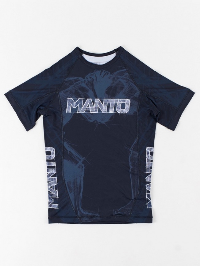 Рашгард Manto Wrestlers Short Sleeve - Black | Фото 2