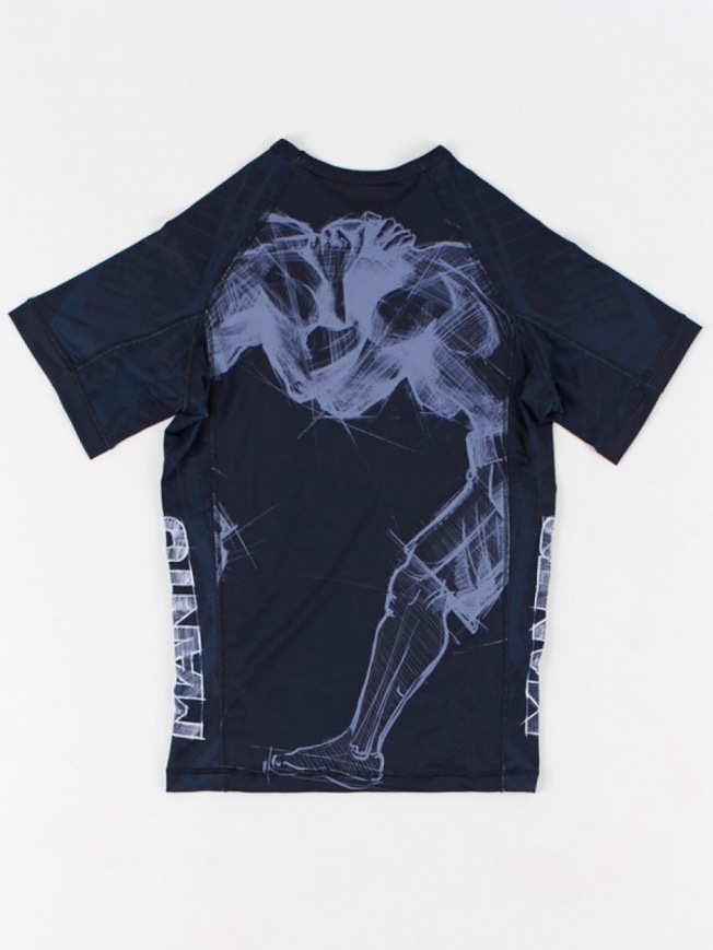 Рашгард Manto Wrestlers Short Sleeve - Black | Фото 3