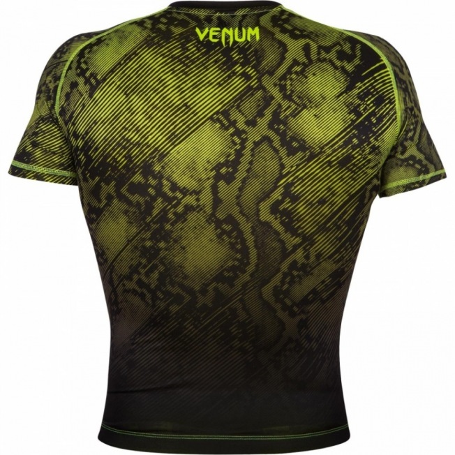 Рашгард Venum Fusion Short Sleeves - Black/Yellow | Фото 3
