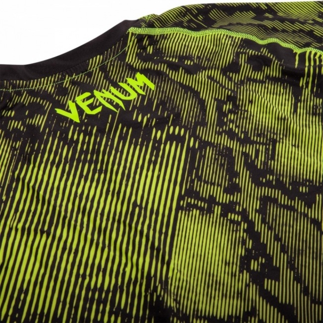 Рашгард Venum Fusion Short Sleeves - Black/Yellow | Фото 7