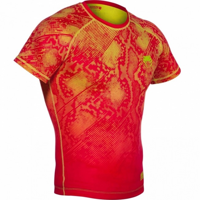 Рашгард Venum Fusion Short Sleeves - Orange/Yellow | Фото 1