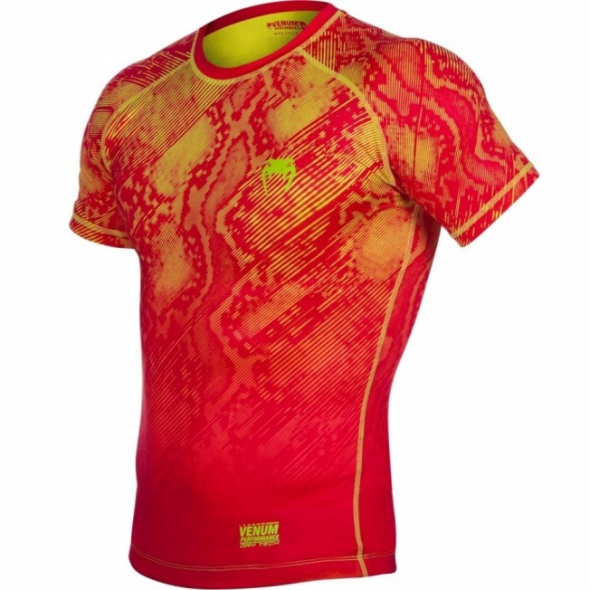 Рашгард Venum Fusion Short Sleeves - Orange/Yellow | Фото 2