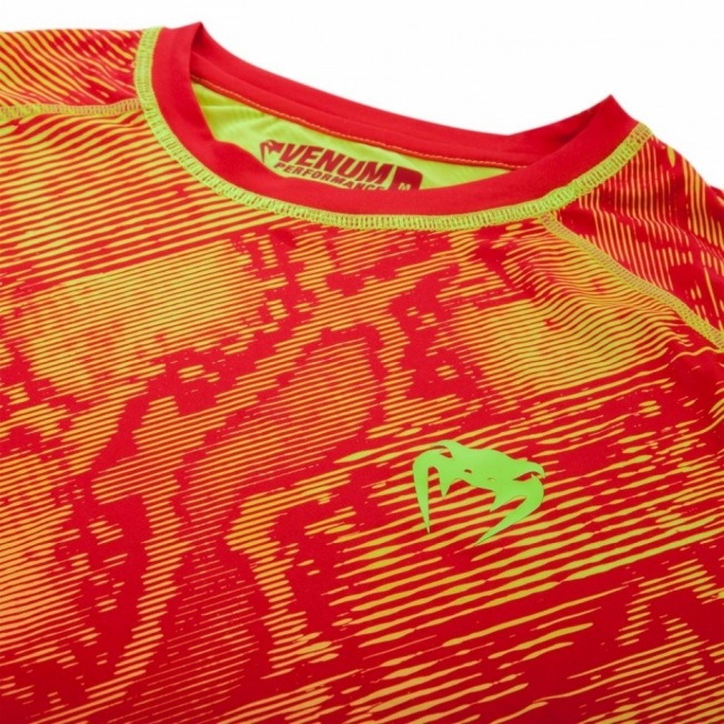 Рашгард Venum Fusion Short Sleeves - Orange/Yellow | Фото 6