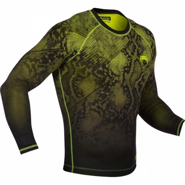 Рашгард Venum Fusion Long Sleeves - Black/Yellow | Фото 1