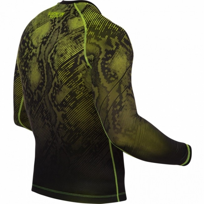 Рашгард Venum Fusion Long Sleeves - Black/Yellow | Фото 5