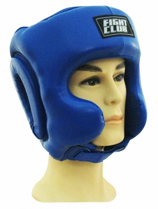 Боксерский шлем с защитой скул Fight Club - Синий