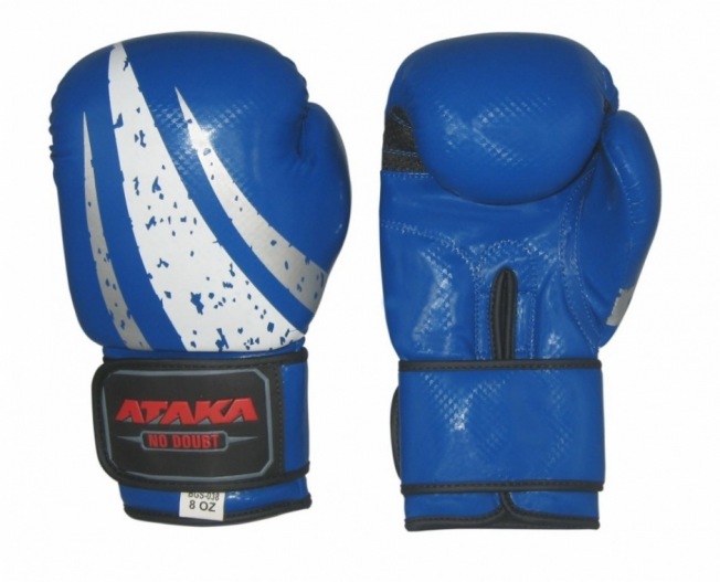 Перчатки Боксерские АТАКА Carbon 12oz - Blue